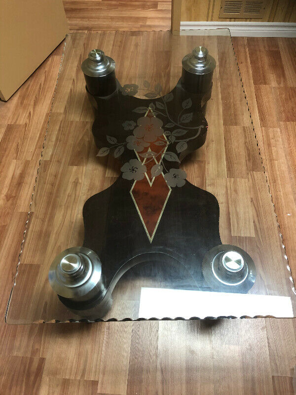 Glass coffee table